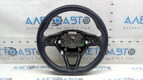 Naked steering wheel Honda Insight 19-22 black leather, with back and top cover, scratches, bumps