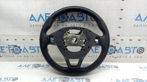 Naked steering wheel Honda Insight 19-22 black leather, with back and top cover, scratches, bumps