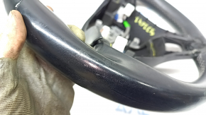 Naked steering wheel Honda Insight 19-22 black leather, with back and top cover, scratches, bumps