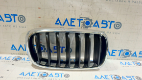 Radiator grill nostril right BMW X5 F15 14-18 black with chrome