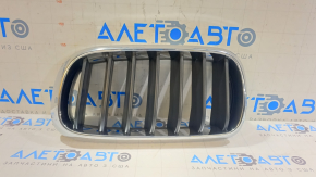 Radiator grill nostril left BMW X5 F15 14-18 black with chrome