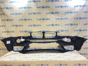 Bare front bumper BMW X3 F25 15-17 without park assist, under LED fog lights, without camera
