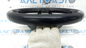 Honda CRV 23-26 black leather steering wheel with orange stitching under the paddle shifters, with a cover, scratches