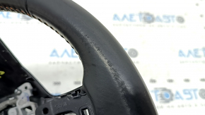 Honda CRV 23-26 black leather steering wheel with orange stitching under the paddle shifters, with a cover, scratches