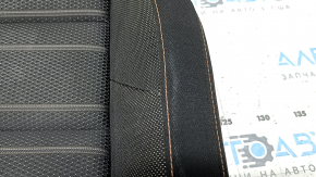 Honda CRV 23-26 driver's seat cushion cover, black fabric with orange stitching, Sport, heated, cleanable