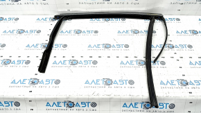 Upper rear right door molding for Ford Fusion mk5 13-16, chrome with glass seal, worn, scratched