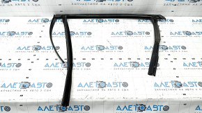 Upper rear right door molding for Ford Fusion mk5 13-16, chrome with glass seal, worn, scratched