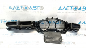 Central dashboard trim for VW Tiguan 18-22, graphite, with air ducts