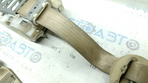 Lexus RX350 RX450h 10-12 passenger seat belt with squib, beige, dry-cleanable, shot
