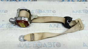 Rear left seat belt with squib for Lexus RX350 RX450h 10-14, beige, dry-cleanable, worn