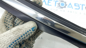 Upper front left door molding Ford Fusion mk5 13-16 chrome with glass seal, worn