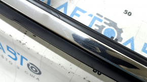 Upper front left door molding Ford Fusion mk5 13-16 chrome with glass seal, worn
