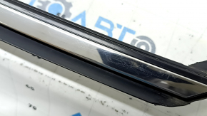 Upper front left door molding Ford Fusion mk5 13-16 chrome with glass seal, worn