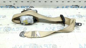 Rear right seat belt with squib for Lexus RX350 RX450h 10-14, beige, dry-cleanable, worn