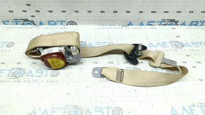 Rear right seat belt with squib for Lexus RX350 RX450h 10-14, beige, dry-cleanable, worn