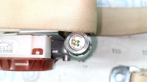 Rear right seat belt with squib for Lexus RX350 RX450h 10-14, beige, dry-cleanable, worn