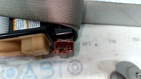 Acura MDX 14-16 passenger seat belt with squib, gray, used, dry cleanable