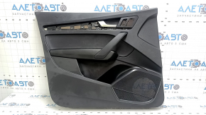 Door trim, front left, Audi Q5 80A 21-24, black leather, black armrest, with overlays, with handle