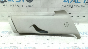 Left rear pillar trim panel with front window for 11-20 Dodge Journey 3-row seats, gray, scratches