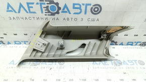 Left rear pillar trim panel with front window for 11-20 Dodge Journey 3-row seats, gray, scratches