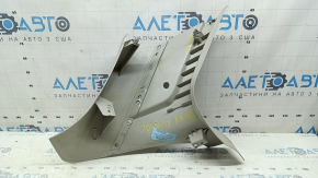 Right rear pillar trim panel behind the window for a 11-20 Dodge Journey, 3 rows of seats, gray, scratches