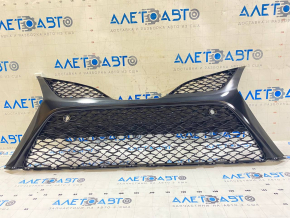 Lower grille of front bumper Toyota Camry v70 18-20 SE\XSE black gloss for parking sensors