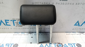 Rear center headrest for Toyota Rav4 19-24, black leather, gray stitching