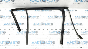 Upper rear left door molding for VW Tiguan 09-18, matte, with glass seal
