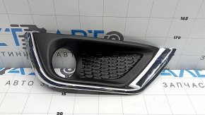 Bumper grille right Jeep Compass 17- structure without fog lights POLCAR