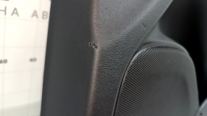 Door trim card front right Volvo XC90 16-22 leather black, gray insert, bumps on insert, scratches