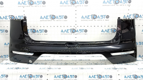 Kia Niro 17-19 HEV rear bumper, PHEV without parking sensors, black, broken fasteners, scratches, pressed