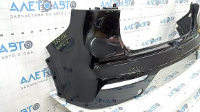 Kia Niro 17-19 HEV rear bumper, PHEV without parking sensors, black, broken fasteners, scratches, pressed