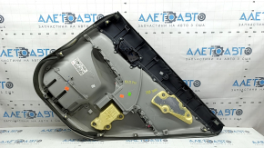 Rear left door panel for Toyota Camry v50 12-14 USA, gray with gray leather insert, gray leather armrest, scratches, dry cleanable