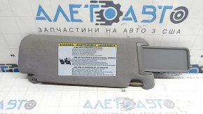 Left visor for Toyota Camry v50 12-14 USA, gray, without hook, without backlight, dry-cleanable