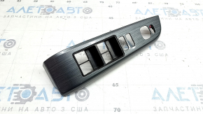 Front left power window control trim for Toyota Camry v50 12-14 USA, gray wood grain, scratches