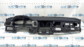 Front dashboard with AIRBAG Kia Niro 17-19 HEV, PHEV black, without central speaker, with tweeters, deflectors, light sensor, dented