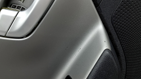 Door trim panel, rear left, Kia Niro 17-22 HEV, PHEV, black, matte gray insert, rubber armrest, with handle and window lift control, scratches