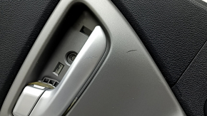 Door trim panel, rear left, Kia Niro 17-22 HEV, PHEV, black, matte gray insert, rubber armrest, with handle and window lift control, scratches