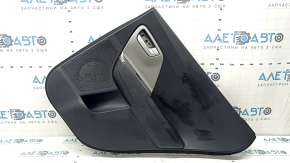 Door trim panel, rear right, Kia Niro 17-22 HEV, PHEV, black, matte gray insert, rubber armrest, with handle and window lift control, scratches