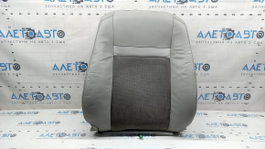 Driver's seat cushion cover for Toyota Camry v50 12-14 USA, XLE, gray leather, dark gray Alcantara insert, heated, dry-cleanable, cracked leather