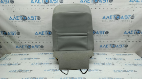 Driver's seat cushion cover for Toyota Camry v50 12-14 USA, XLE, gray leather, dark gray Alcantara insert, heated, dry-cleanable, cracked leather