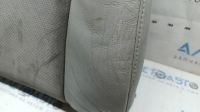 Driver's seat back upholstery for Toyota Camry v50 12-14 USA, XLE, gray leather, dark gray Alcantara insert, heated, dry-cleanable, cracked leather