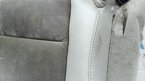 Toyota Camry v50 12-14 USA, SE, passenger seat cushion trim, leather + fabric, black, for cleaning