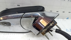 Right side mirror assembly for Lincoln MKZ 17-20, 14 pins, turn signal, heated, projection, auto-folding, black, chrome, scratches
