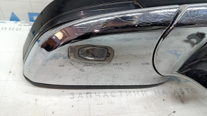 Right side mirror assembly for Lincoln MKZ 17-20, 14 pins, turn signal, heated, projection, auto-folding, black, chrome, scratches