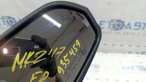 Right side mirror assembly for Lincoln MKZ 17-20, 14 pins, turn signal, heated, projection, auto-folding, black, chrome, scratches