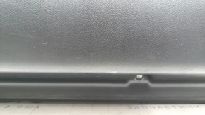 Lincoln MKZ 17-20 front right door panel, black with black leather insert, black leather armrest, glossy brown wood insert, with Revel tweeter, illuminated, with handle, worn, tear, dry cleanable