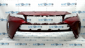 Front bumper, bare, 2021 Toyota Venza, Limited, XLE, red, broken, missing fragment, scratches, with parking sensors