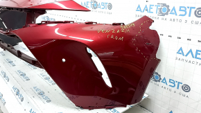 Front bumper, bare, 2021 Toyota Venza, Limited, XLE, red, broken, missing fragment, scratches, with parking sensors