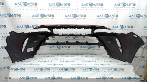 Front bumper, bare, 2021 Toyota Venza, Limited, XLE, red, broken, missing fragment, scratches, with parking sensors